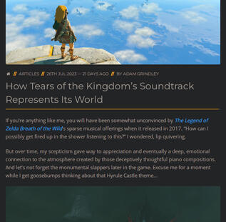An analysis of the musical representations of Zelda: Tears of the Kingdom's three major zones, for GameGrin