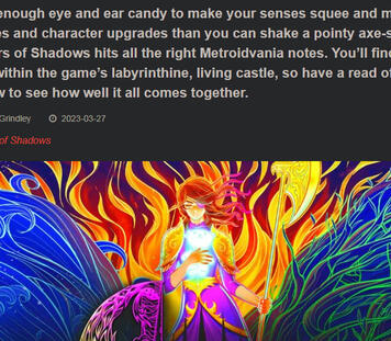 My review of 9 Years of Shadows for KeenGamer